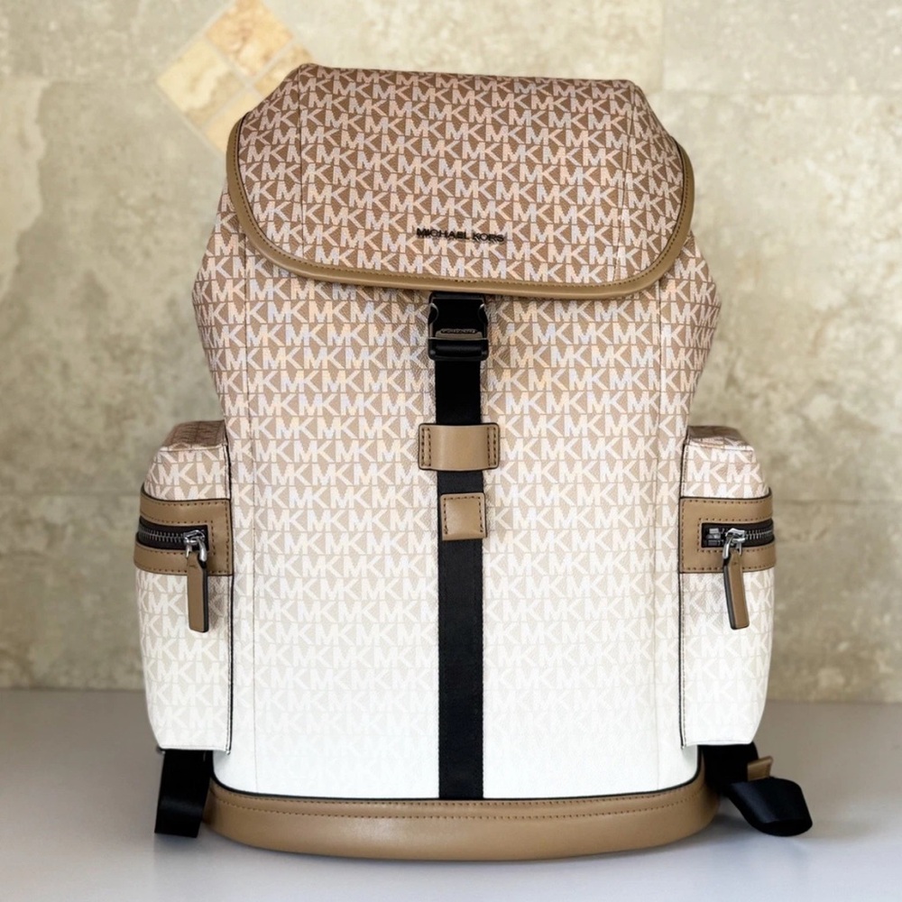MICHAEL KORS COOPER LARGE UTILITY BACKPACK MK OMBRE HUSK MULTI